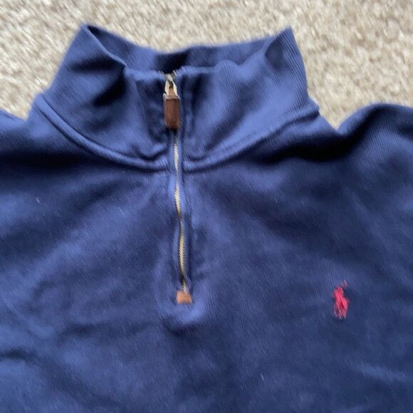 Polo Ralph Lauren Estate Rib Quarter Zip Sweater Men’s XXL – Navy - Picture 4 of 4